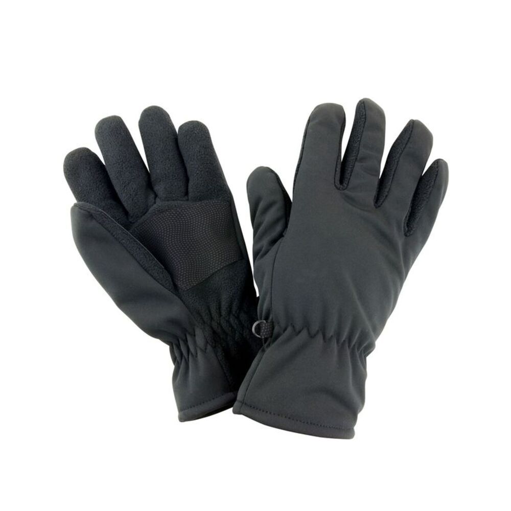 Result Winter Essentials Unisex Adult Thermal Softshell Winter Gloves / Black